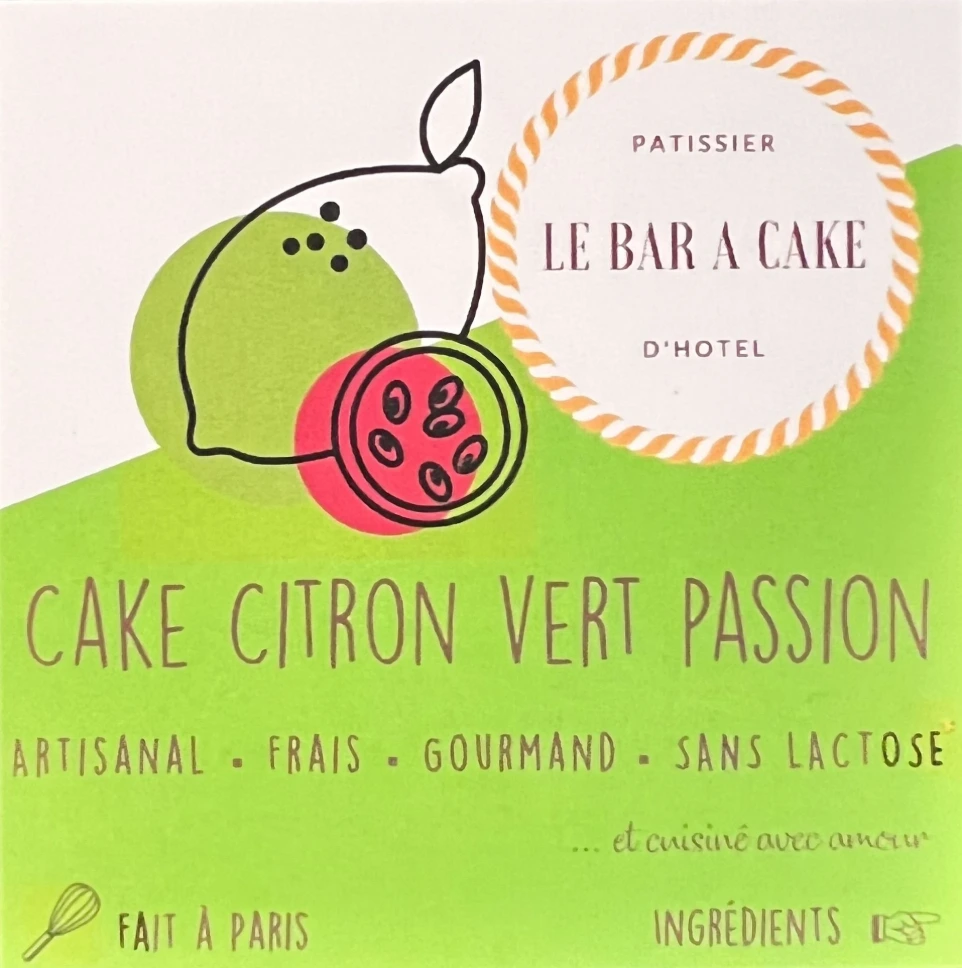 Affichette cake citron vert passion