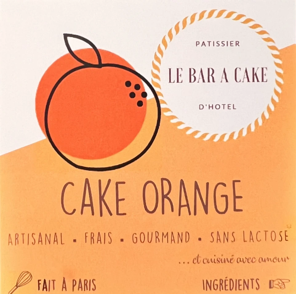 Affichette cake orange