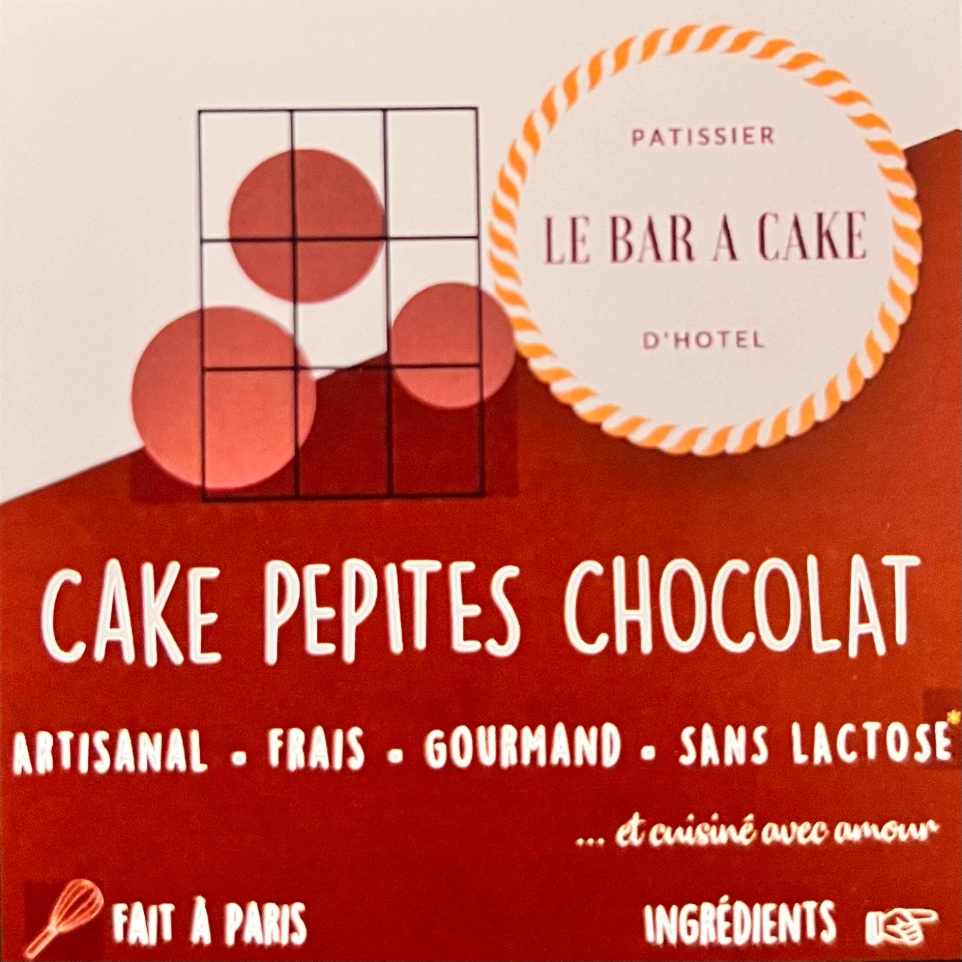 Affichette cake pépites choco