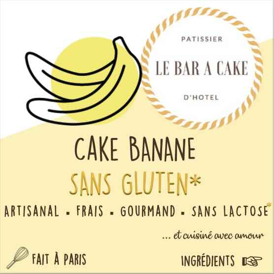 Affichette cake sans gluten banane