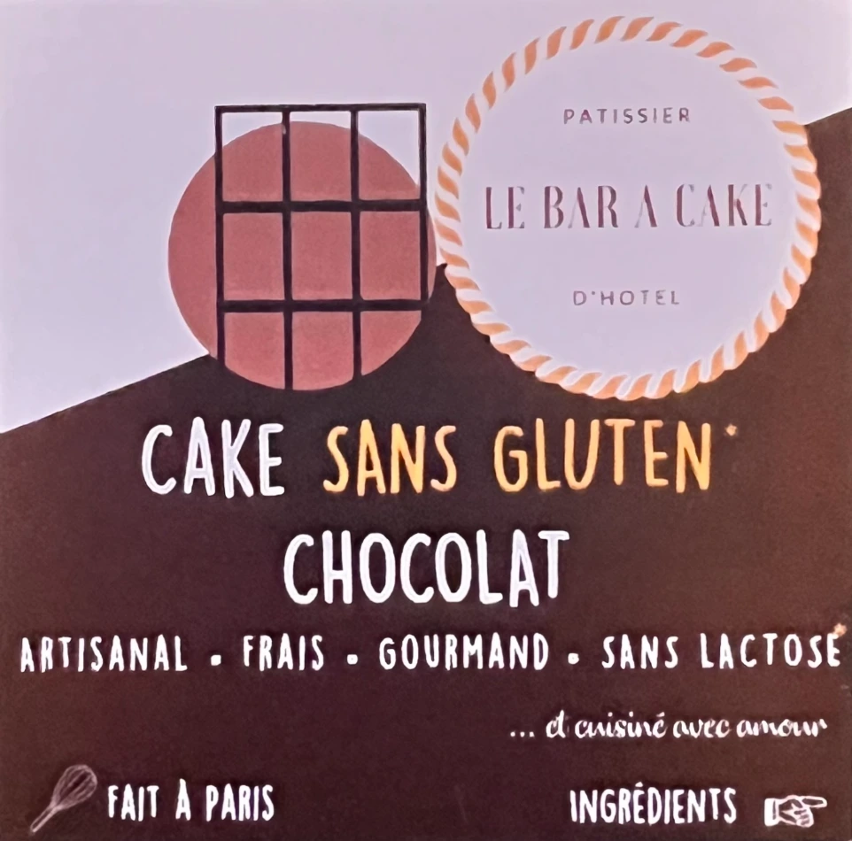 Affichette cake sans gluten chocolat