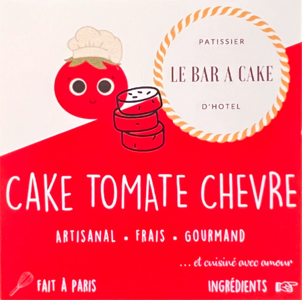 Affichette cake tomate chèvre