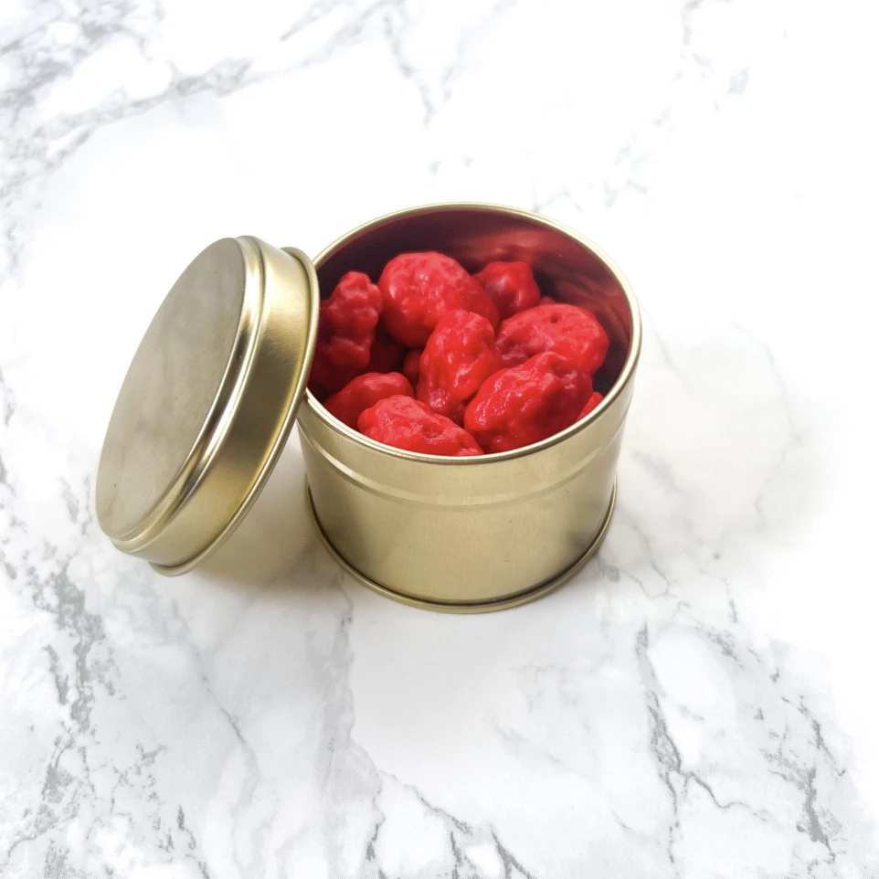 Boite métal ronde - Pralines roses