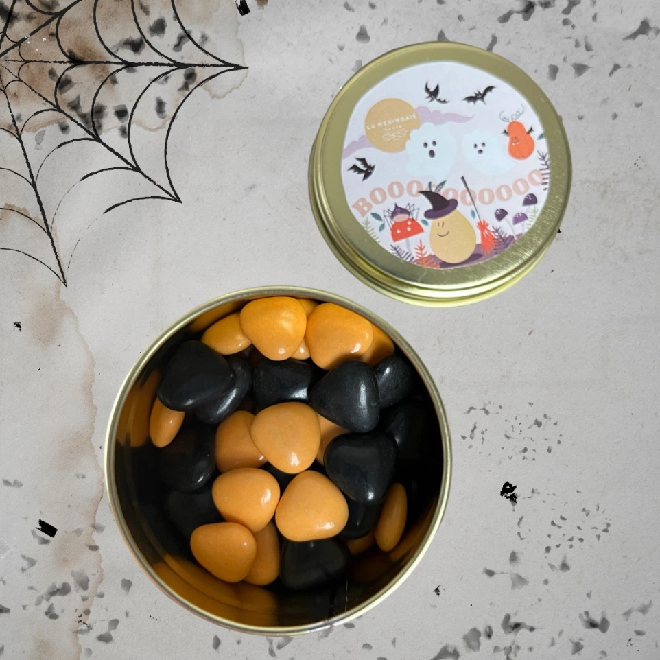 Boite métal ronde Halloween - UNIQUEMENT EN LIVRAISON LES 22 et 29 OCT