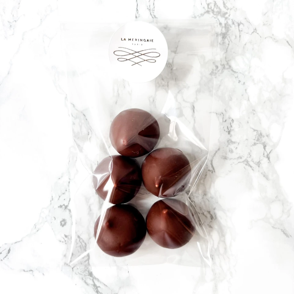 Meringuettes enrobage choco - sachet 5 pièces