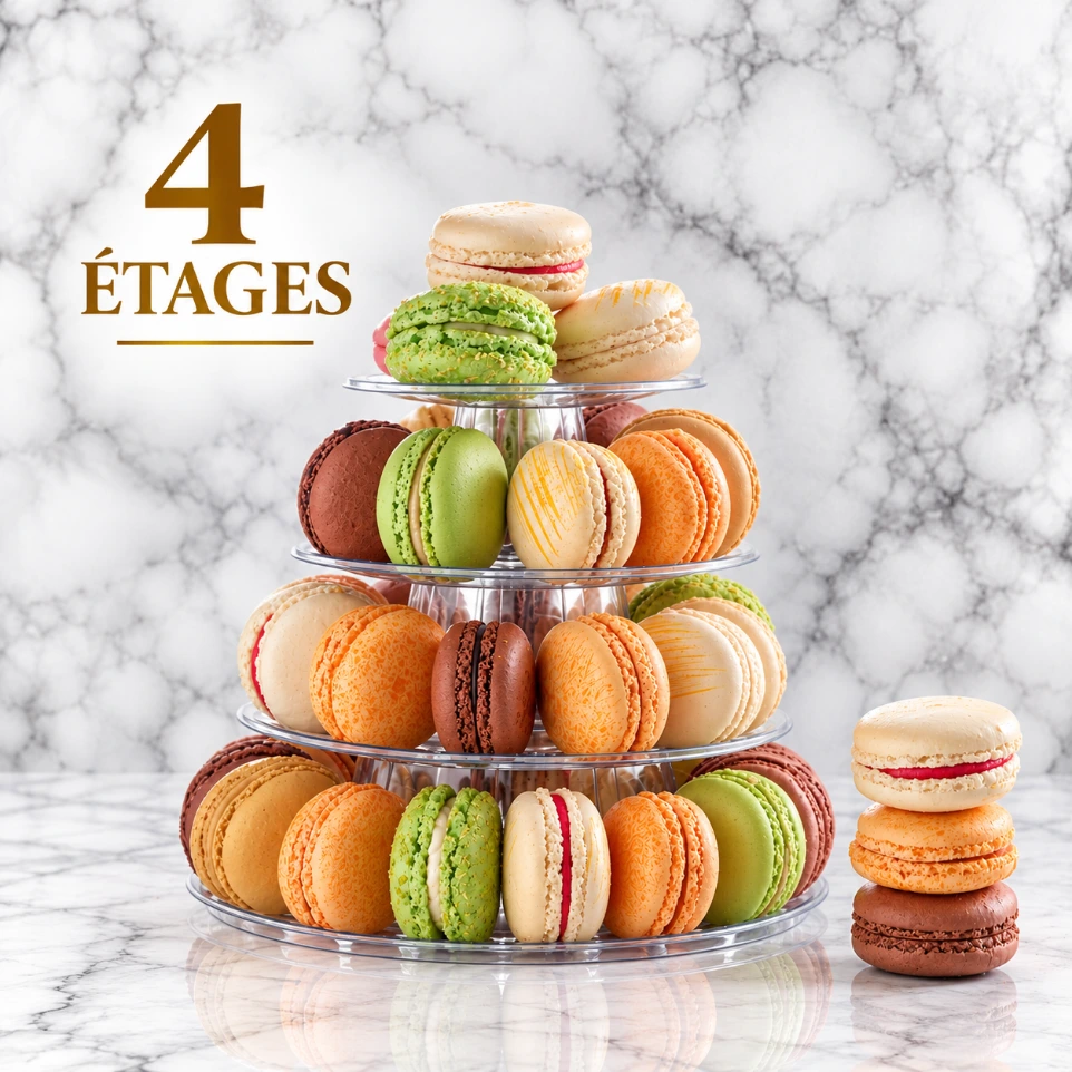 Pyramide de 4 étages - 38 macarons