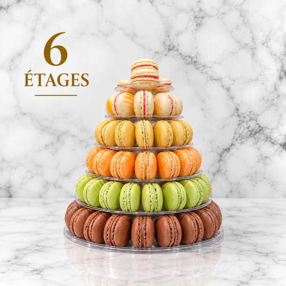 Pyramide de 6 étages - 75 macarons