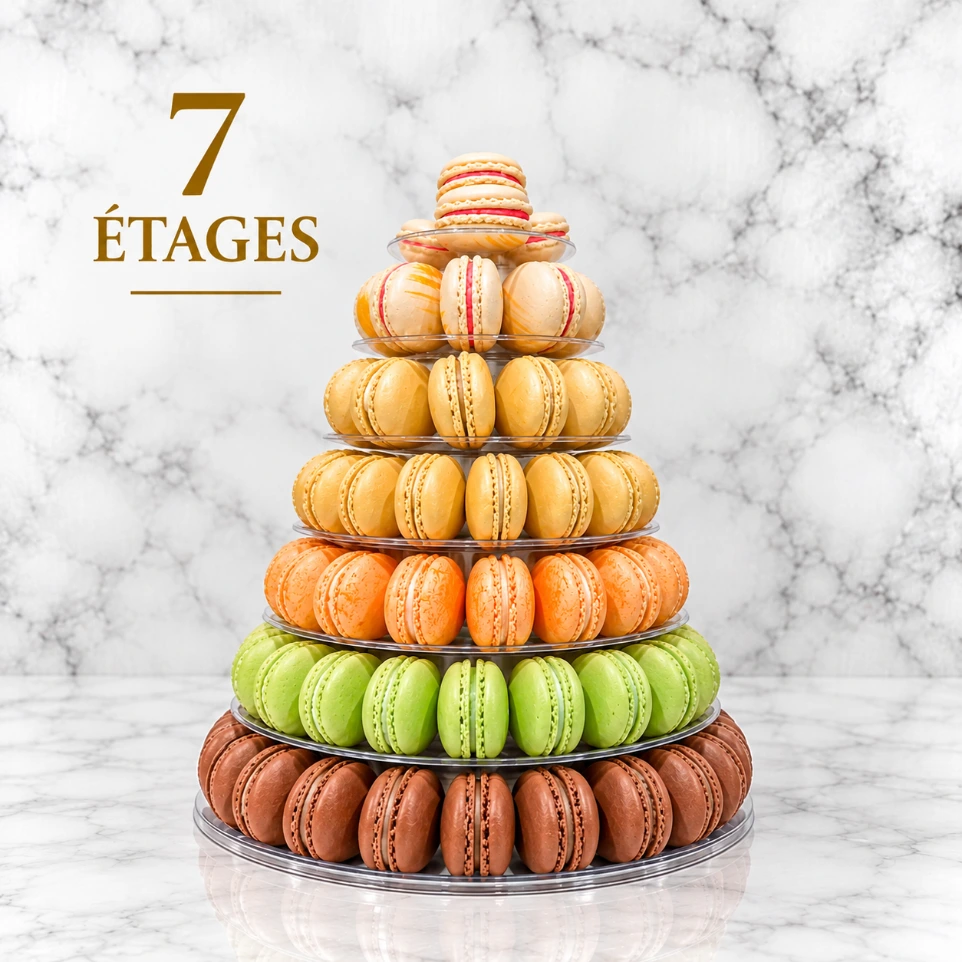 Pyramide de 7 étages - 98 macarons