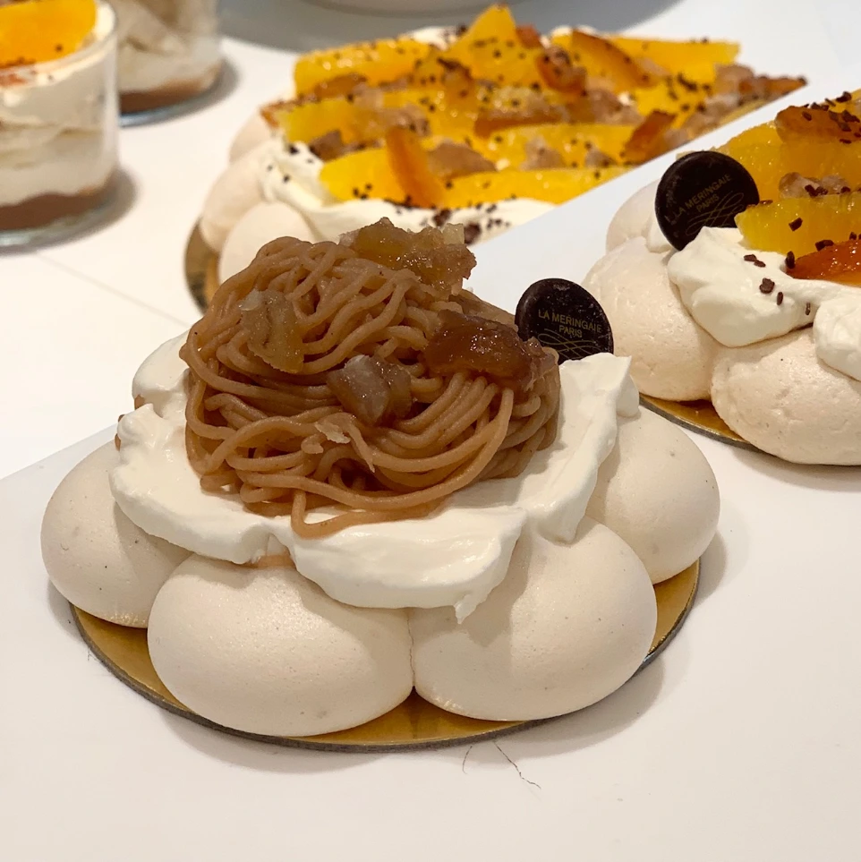 Pavlova de fête 4 personnes - et Mont Blanc