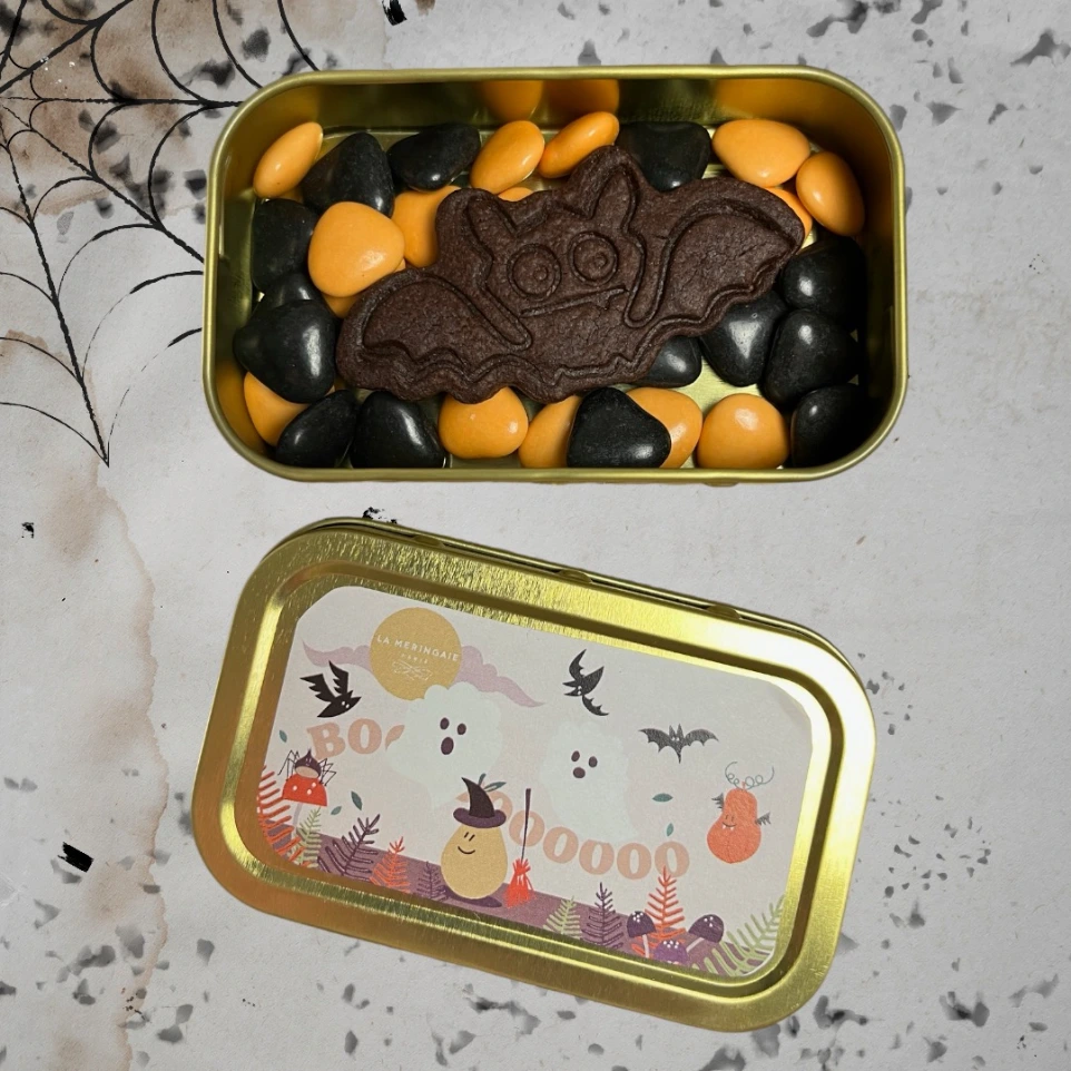 Boîte métal rectangle petite halloween - UNIQUEMENT EN LIVRAISON LES 22 et 29 OCT